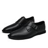 Fashion Genuine Leather Men's Casual Shoes Business Formal Leather Oxfords Shoes Male Wedding Party Derby Shoe Office Gentleman Flats