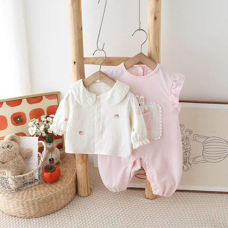 

Children s Spring Clothing, Baby Girl T-Shirt Split Set, 1-Year-Old Toddler Princess One-Piece Romper, Super Cute Autumn Outerwear Bd Pocket Rabbit Overalls Two-Piece Set 66