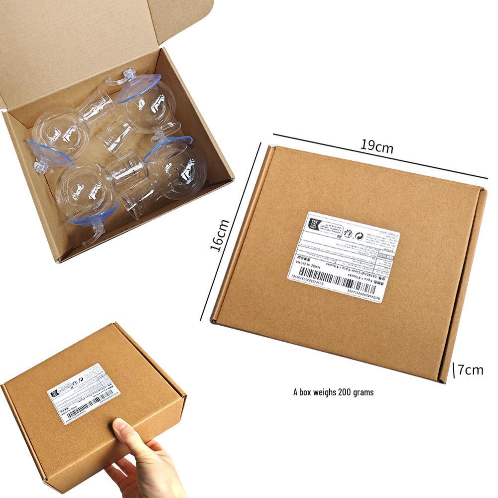 Transparent Wall-Mounted Hydroponic Plant Vase with Suction Cup Hook for Pothos - Small Hanging Eco-Bottle Container