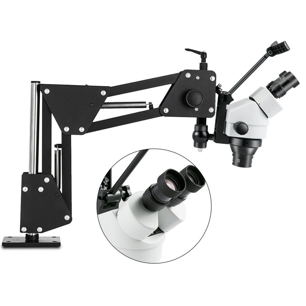 Micro Inlaid Mirror Multi-directional Micro-setting Microscope 76mm Lens Spring Bracket Jewelry Tools 7X-4.5X