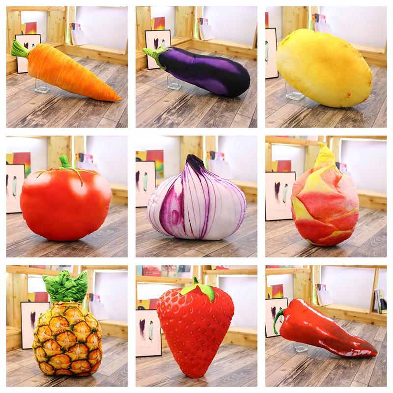 Simulation Plush Fruit Toy Vegetable Pillow Sofa Cushion Home Decor Gift Girls