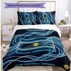 Set Biancheria da Letto Stampata Calcio Argentina 3 Pezzi Copriletto Traspirante Accogliente come Regalo per Inaugurazione Casa o Festa