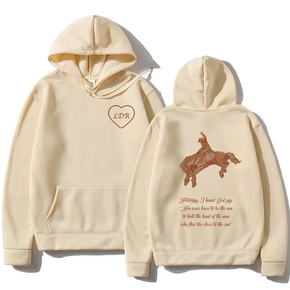 

Lana Del Rey LDR Heart Pattern Hoodies Henry Come on Album Sweatshirts Casual Loose Pullovers Unisex Creative Aesthetic Tops XXXL хакі
