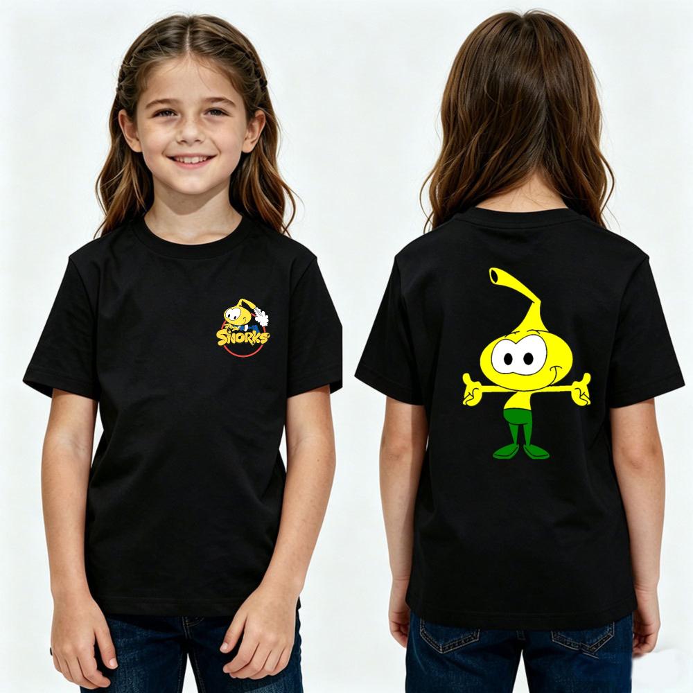 Snorks Cartoon Graphic Children TShirt Kids Summer Polyester Short Sleeve Cute Snorks Lover Gift Shirt Boys and Girls Casual Tshirt