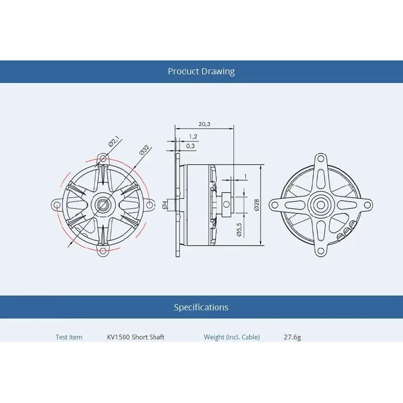 T-Motor New Short Shaft AS2306 KV1500 KV1900 KV2300 2-3S Brushless Motor for F3P 3D 4D Indoor Planes