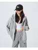 Korean-Style High-End Women's Drop Shoulder Hoodie Sweatshirt - Autumn 2024 Loose Casual Long-Sleeved Cardigan Jacket