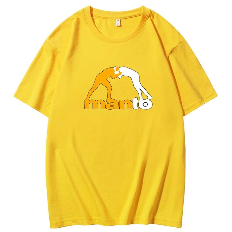 Men's T-shirt summer casual men's clothing soft polyester fabric short sleeves