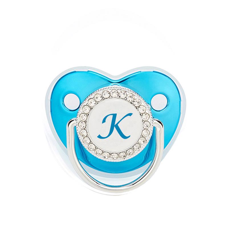 Blue Baby Diamond Pacifier - 26 Letter Teething Soother