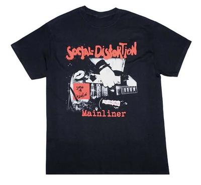 Vtg Social Distortion Mainliner Album Cotton Black Full Size Unisex Shirt TR097 Unisex T-Shirt