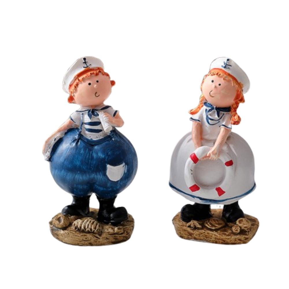 Resin Crafts Salute Doll Ornament Mediterranean Style Couple Figure Model  Home Decoration