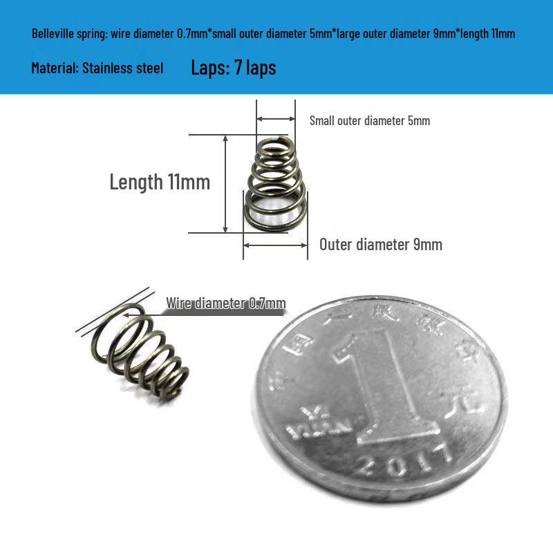 Belleville 304 Stainless Steel Compression Spring with High Elasticity