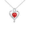Love At First Sight Heart Zirconia Necklace & Earring Set - Versatile Heart Pendant Clavicle Chain