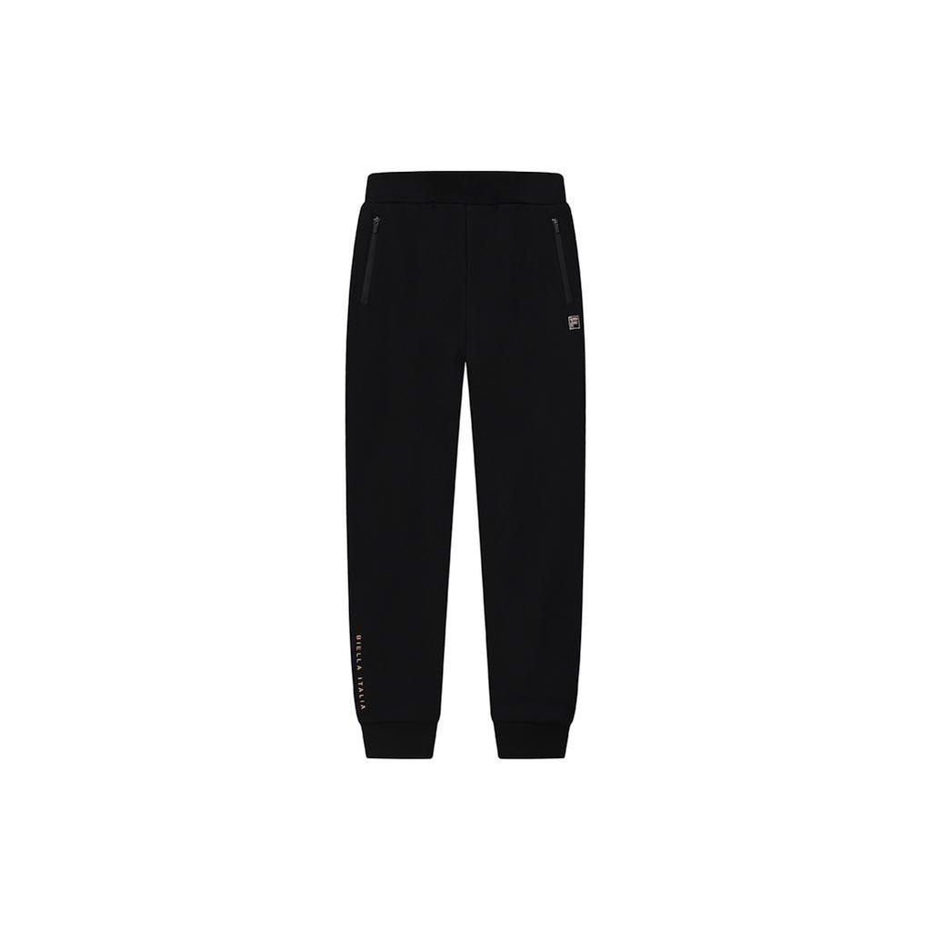 FILA Fleece Logo Jogger Pants Women bottoms Black F51W247609F-BK