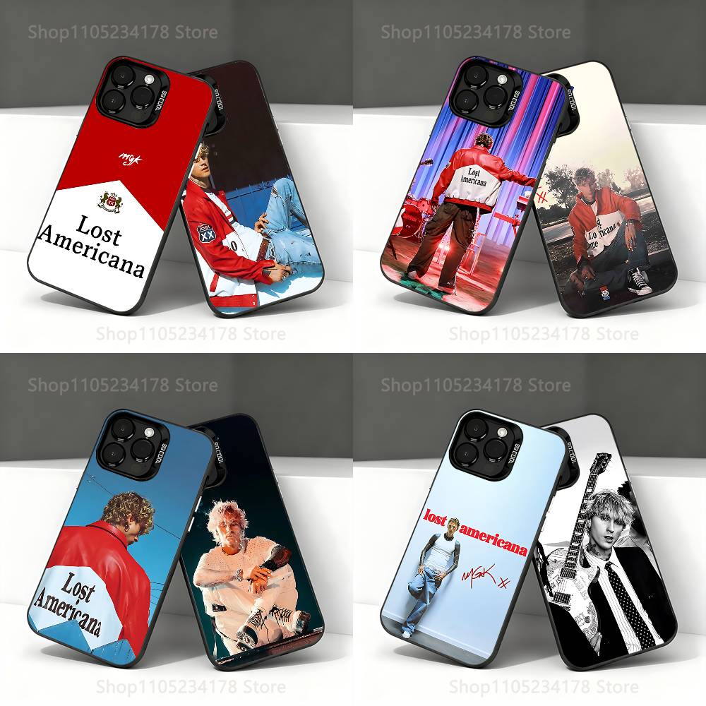 Phone Case For iPhone 17,16,15,14,13,12,11,Pro,Max,Plus,E,Air,Mini MGK LOST A-AMERICANA Black IMD Cover