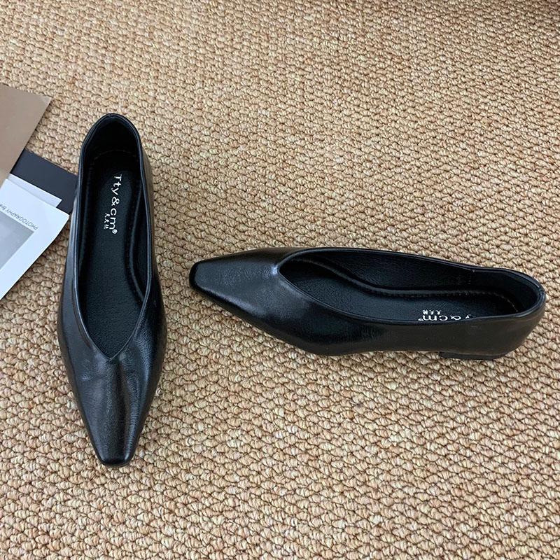 

Мода Мода Мелкие женские балетки Обувь слипоны Повседневные женские шлепанцы Остроносые женские балетки С обувью Новинка Весна Лето 2025 35 чёрный