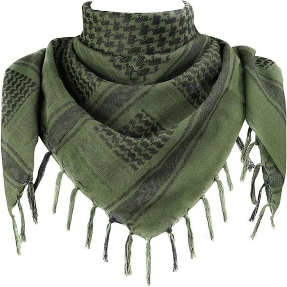 Breathable Tassel Jacquard Square Scarf Durable Neck Gaiter Ideal Gift Neck Wrap Shawl Outdoor