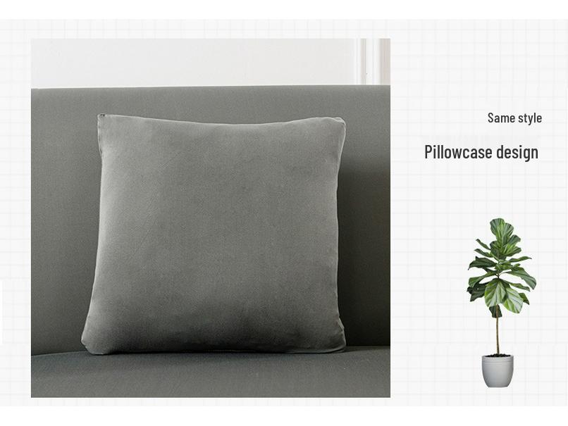 Nordic Knitted Stretch Sofa Slipcover - Solid Color, Anti-Slip, Full Wrap