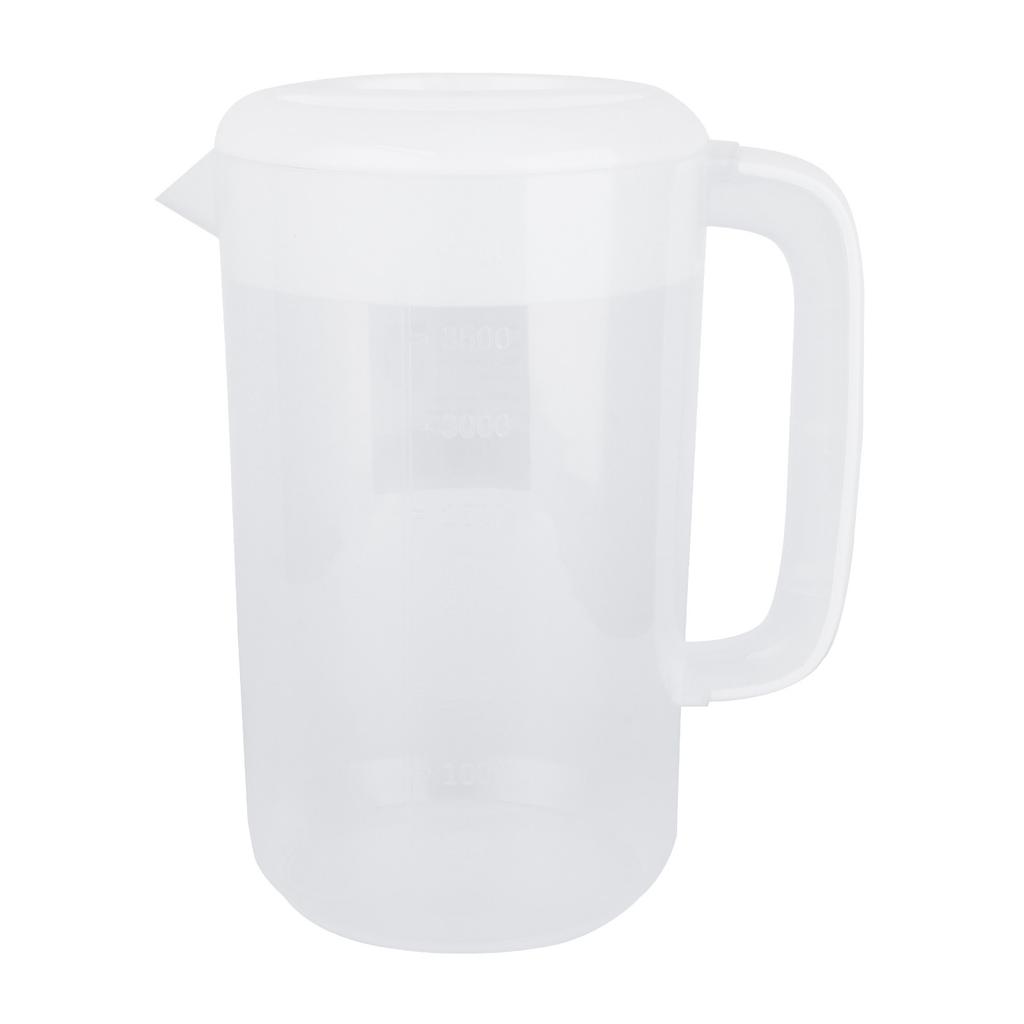 1Pcs 4000Ml Large Capacity Plastic Pitcher Cold Water Juice Tea Coffee Pitcher Transparent Safe Material Easy Wash for Milk Tea
