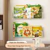 No-Drill Wall-Mounted Acrylic Bookshelf: Hallway & Behind-Door Storage for Children's Books