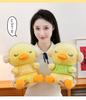 Adorable Yellow Duck Hoodie Plush Pillow and Earphone Hug Doll