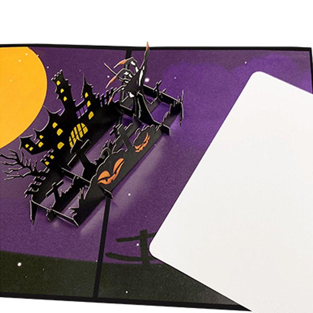 Paper Halloween Ghost House Greeting Card Thank You Blessing Card  Party Favors Gifts