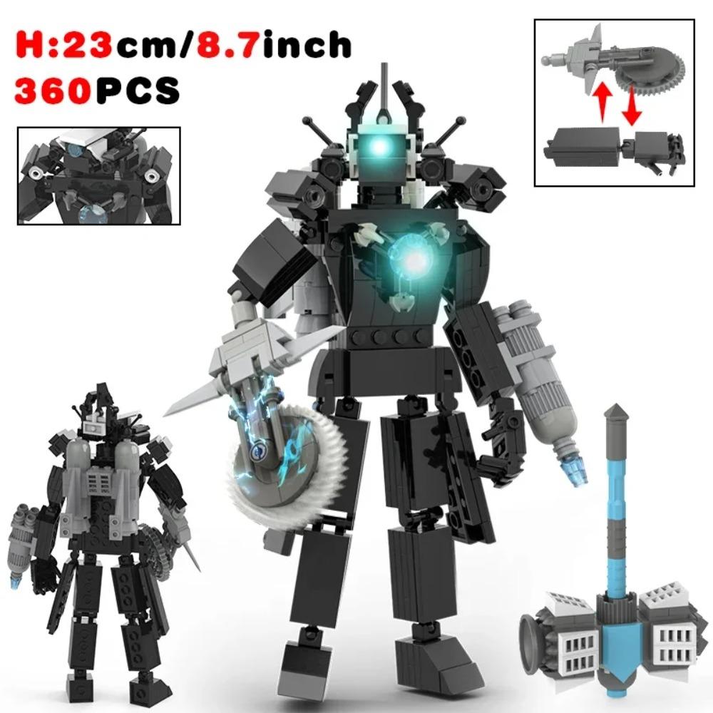 Moc Skibidi Toilet Builing Blocks Toy Titan Clock Man 2.0 Drill Man Titan TVMan Camerman Speakerman for Kids Boys Birthday Gifts