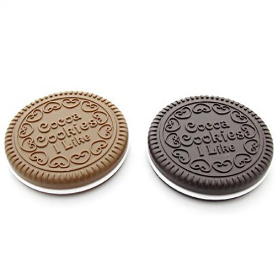 Söt kakformad designspegel bärbar sminkchokladformskamset