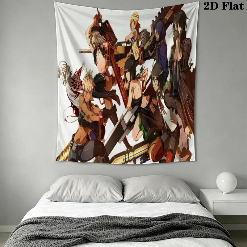 God Eater Wall Tapestry Aesthetic Wall Hanging Printed Fabric Blanket Decorative Tapestries for Bedroom Living Room Home Decor