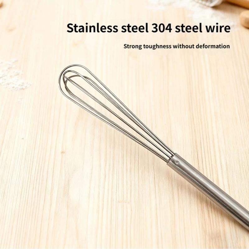 Portable Manual Eggs Beater Stainless Steel Wire Whisk Ideal For Eggs And Whipping Cream Home and Kitchen Use