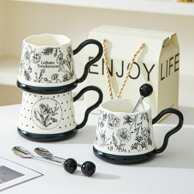 Hochwertige Keramiktasse, Kaffeetasse im Ins-Wind-Milchbecher, hochwertiger Haushaltswasserbecher, Souvenir