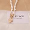 Elegant Bridal Women Bridal Pearl Choker Pendant Necklace Clavicle Chain Collares Gold Color Color Alloy Metal Jewelry Clavicle Chain Latest Souvenir