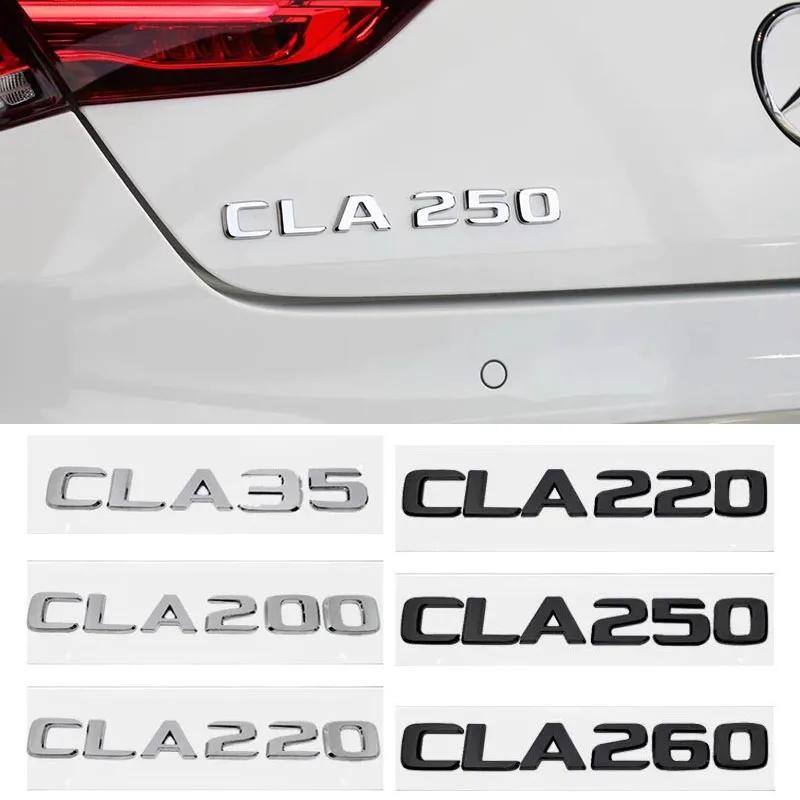 ABS Car Tail Letters Sticker Emblem for Mercedes Benz CLA35 CLA200 CLA220 CLA250 CLA260 Rear Trunk 3D Number Badge Decals RJ1