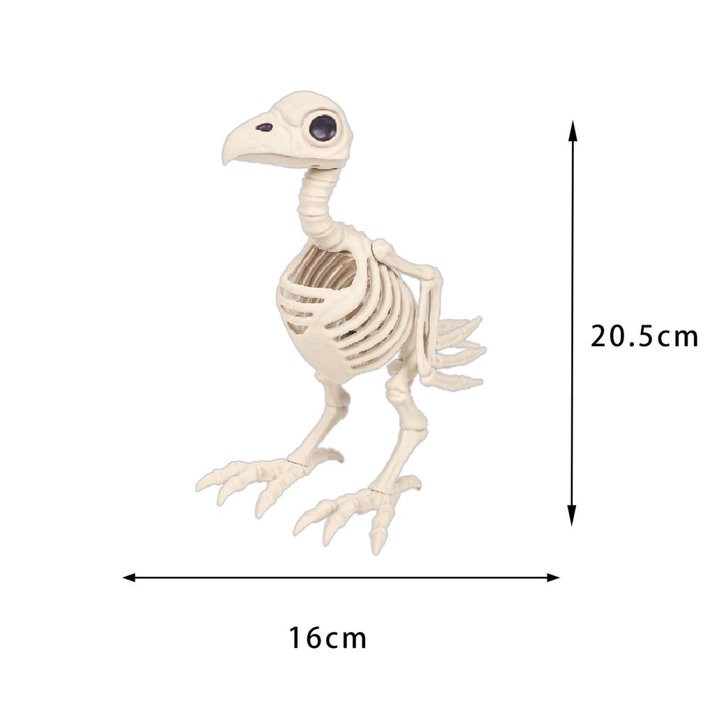 Halloween Dog Skeleton Props Simulated Animal Models Skeleton Frog Crow Skeleton Indoor Outdoor Garden Halloween Figurine
