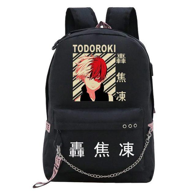 Travel Bag My Hero Academy Anime Peripheral Backpack Usb Large Capacity Student School Bag
