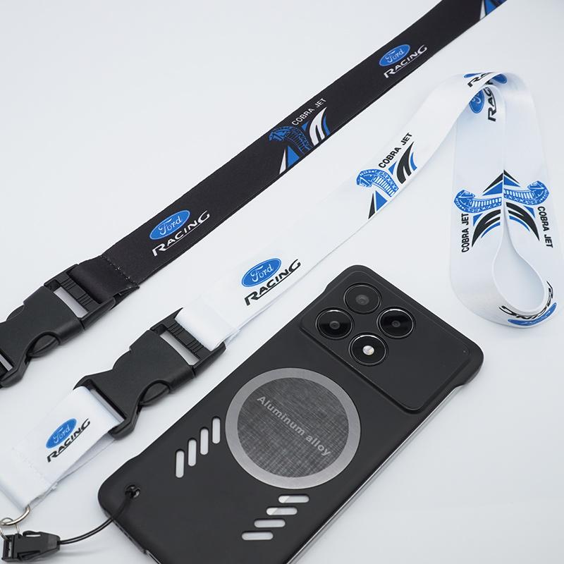 WBTI6 Nylon Car Keychain Neck Straps Key Lanyard Auto Accessories For Ford Fiesta Mondeo Fusion Explorer Escape Shelby Edge Kuga