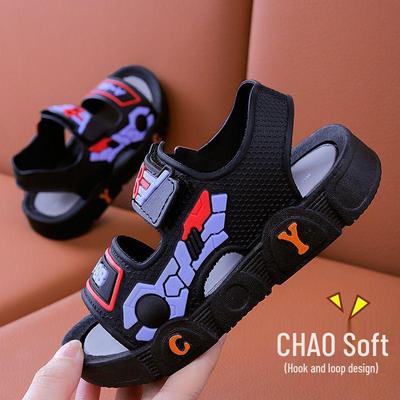 2025 Boys' Non-Slip Soft Sole Beach Sandals: Trendy Summer Footwear for Little and Big Kids