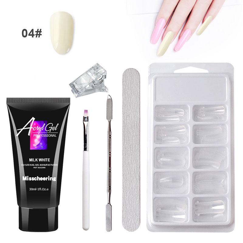 Painless Extension Glue Nail Art Paper Free Tray Quick Extension Crystal Nail Mold Painless Crystal Glue Set