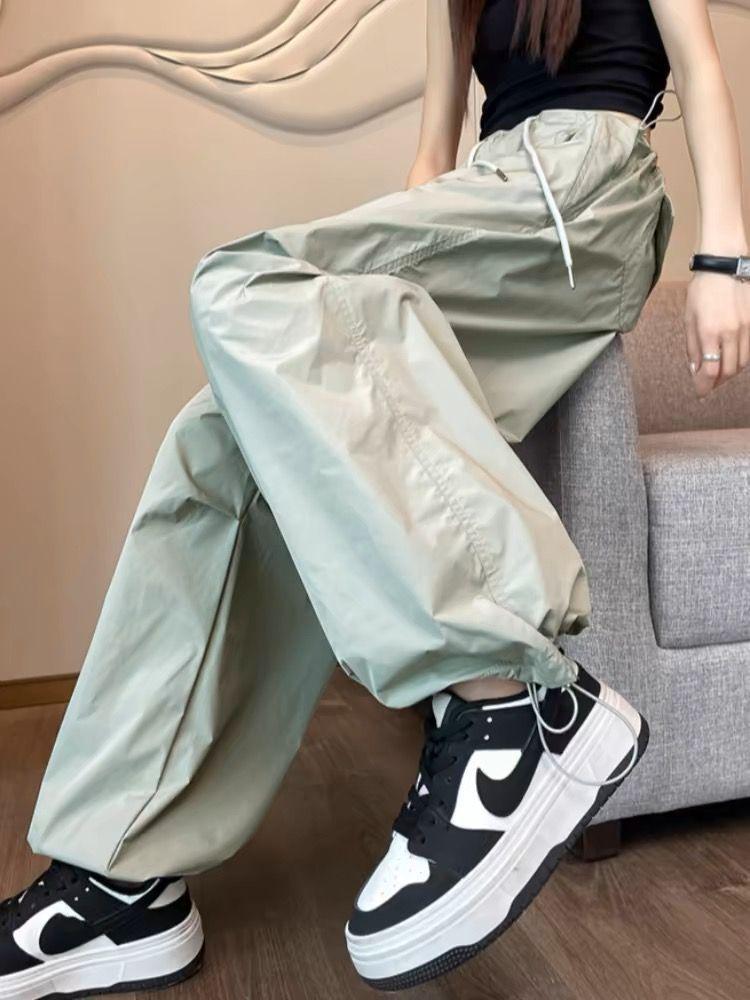 Women's American Style Quick-Dry Summer Joggers with Drawstring, Low-Waisted Loose Fit for Casual Hiking