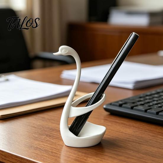 Environmentally Friendly Pen Cup 3D Printed Swan Holder, Decorative Desk Organizer, Aesthetic Storage Office Organizer Container, Minimalist