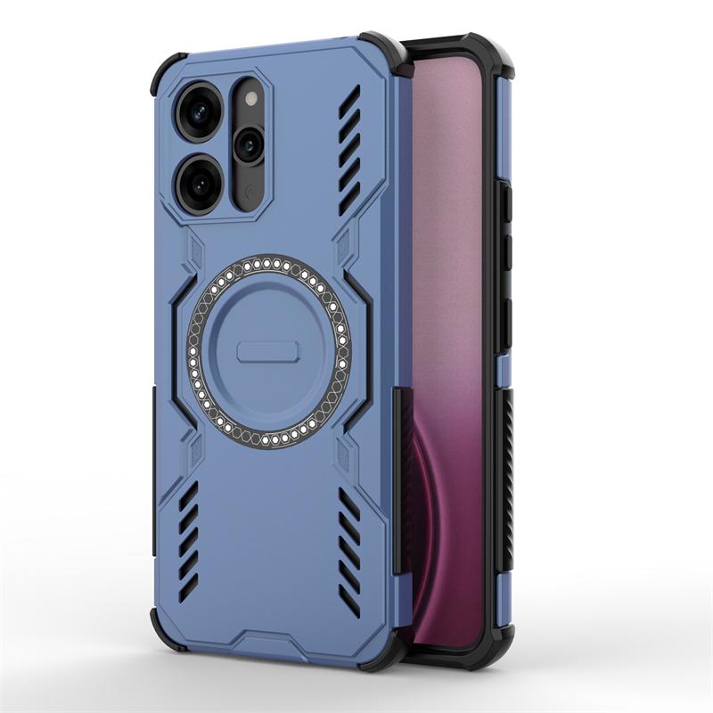 Shockproof Armor Case For Xiaomi Redmi 12 Magnetic Adsorption Wireless Charge Cover For Redmi 12 13 13x Case For Redmi 12 Case