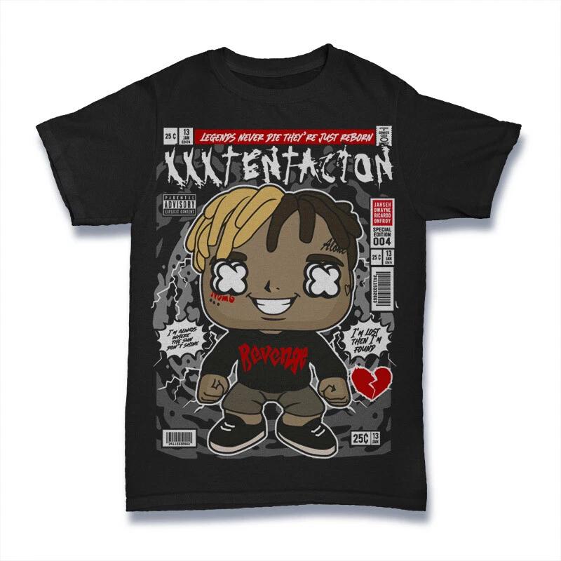 

XXXTentacion Pop Culture Action Figure Rap Trap T-Shirt Shirt Tee Man Woman 3XL