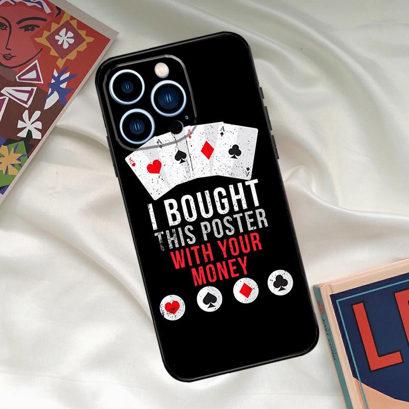 Poker Cards Phone Case For iPhone 15 14 12 11 13 16 17 Pro Max 15 16 Plus 13 Mini 16e 17 Air Funda Cover