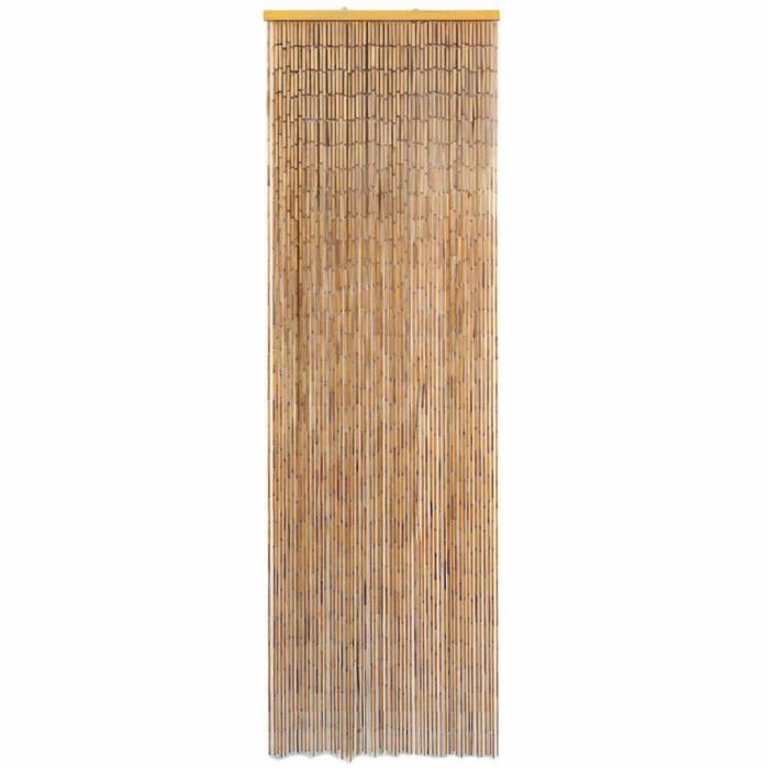 VidaXL Rideau de porte contre insectes Bambou 56 x 185 cm