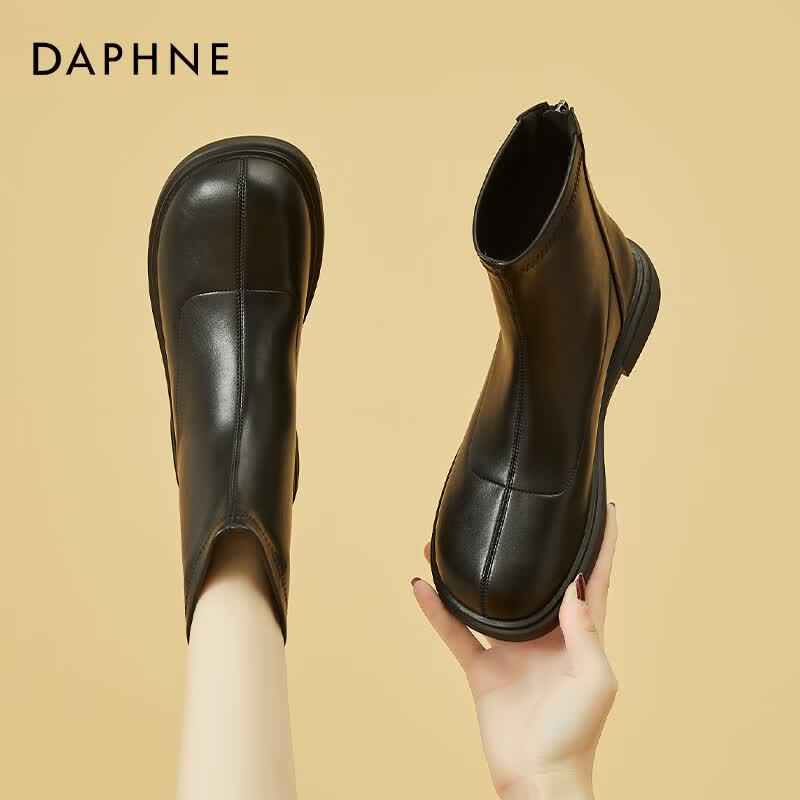 Daphne Women s Thick-Soled Chelsea Martin Short Boots 37