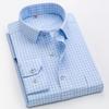 Autumn Plaid Casual Long Sleeve Shirt Men's Simple Classic Business Office Formal Shirts Fashion Soft Breathable Party Dress