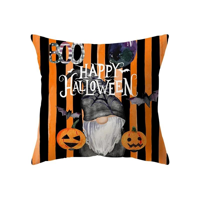 

Halloween Theme Pillow Cover Car Office Living Room Sofa Halloween Pumpkin Lantern Decoration Pillow Cover 16x16Inch