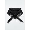 Cos Japan Fringed Merino Wool Triangle Scarf