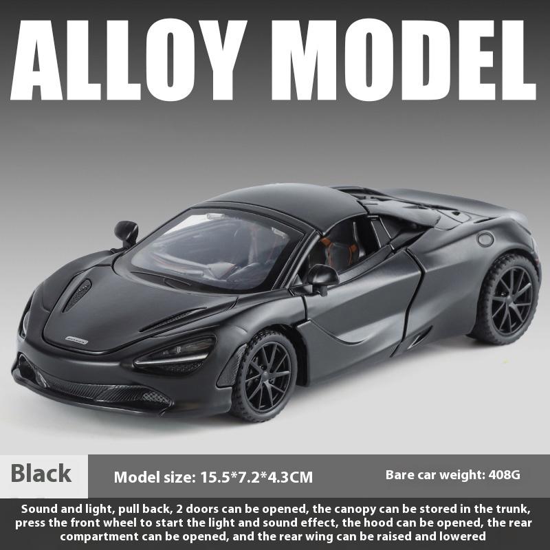 Alloy Die-cast 1/32 McLaren 720S Convertible Sports Car, Bring Back Children's Toy Cars, Desktop Ornaments, Boys' Gifts