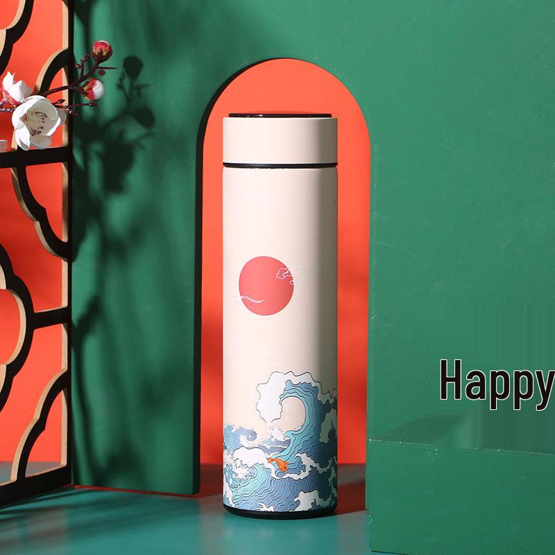 304 Stainless Steel Smart Thermos with Temperature Display - Chinese Style Custom Gift Cup