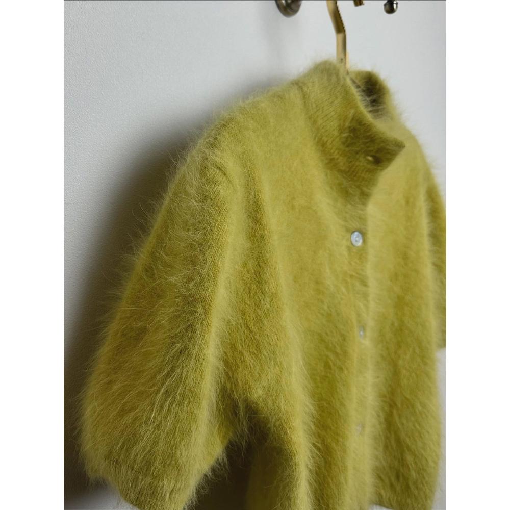 Pulls en laine à col roulé pour femme Amples Décontractés Manches Courtes Surdimensionnés Rétro Pulls Pullovers Automne Hiver Cardigan Tricoté